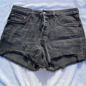Levi’s black jean shorts